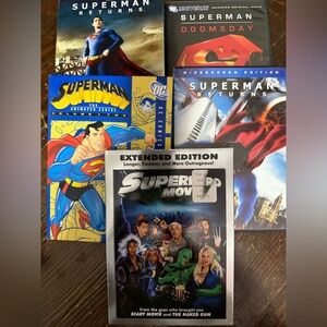 DC Superhero DVD Bundle Superman Justice League Wonder Woman • LEGO DC Heroes